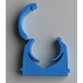 MDPE blue hinged pipe clip